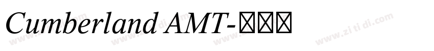 Cumberland AMT字体转换